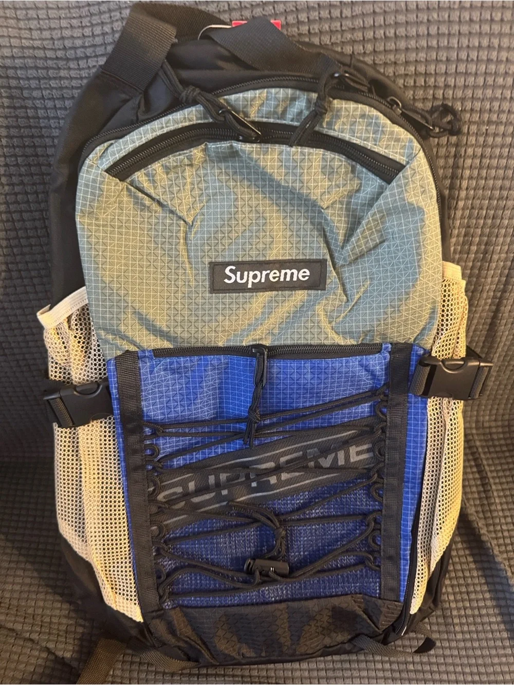 New! Supreme FW23 Backpack in the Blue colorway,